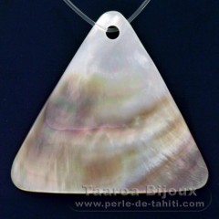 Forma Tringulo en nacarado de Tahiti - 40 x 44 mm