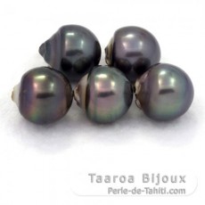 Lote de 5 Perlas de Tahiti Barrocas D de 13  13.3 mm