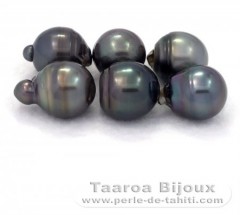 Lote de 6 Perlas de Tahiti Barrocas D de 14  14.9 mm