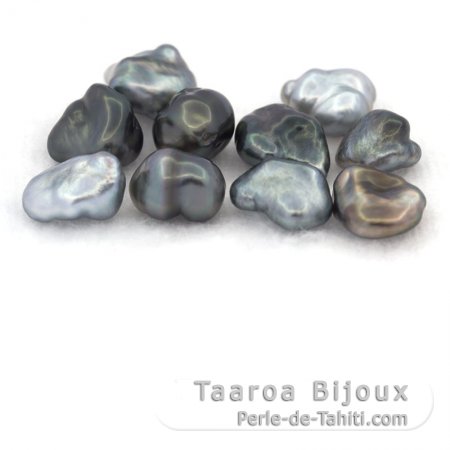 Lote de 10 Keishis de Tahiti - 3.18 gr