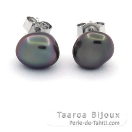 Aretes de Plata y 2 Keishis de Tahiti