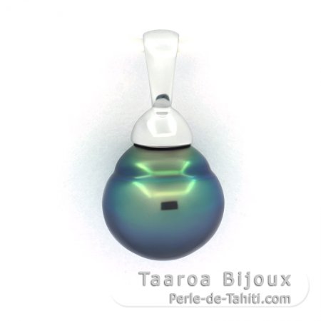 Colgante de Plata y 1 Perla de Tahiti Semi-Barroca C+ 8.9 mm