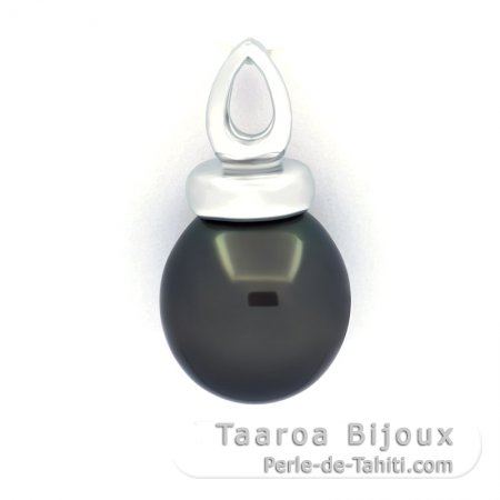 Colgante de Plata y 1 Perla de Tahiti Semi-Barroca C 11.9 mm