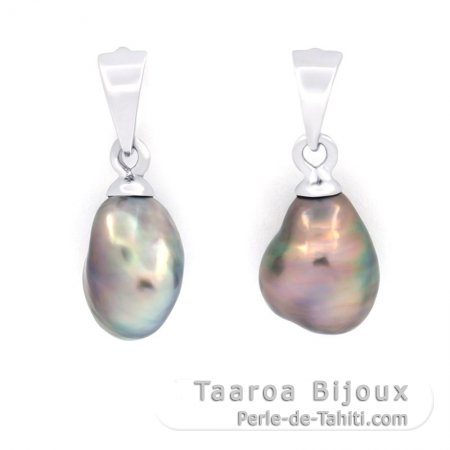 Aretes de Plata y 2 Keishis de Tahiti