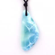 Collar de Algodn y 1 Larimar - 52 x 23 x 8 mm - 14.65 gr