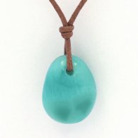 Collar de Algodn y 1 Larimar - 19.5 x 15.5 x 9 mm - 4.3 gr