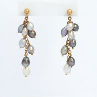 Boucles d'oreilles en Or 18K et 16 Keishis