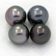 Lote de 4 Perlas de Tahiti Redondas C de 8 a 8.4 mm