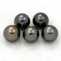 Lote de 5 Perlas de Tahiti Redondas C de 8 a 8.4 mm