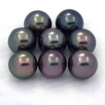 Lote de 8 Perlas de Tahiti Redondas C de 9 a 9.3 mm