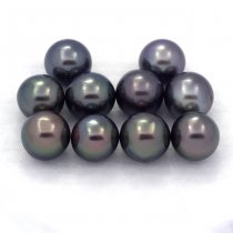 Lote de 10 Perlas de Tahiti Semi-Redondas C de 8 a 8.2 mm