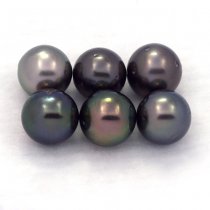Lote de 6 Perlas de Tahiti Redondas D de 8.1 a 8.4 mm