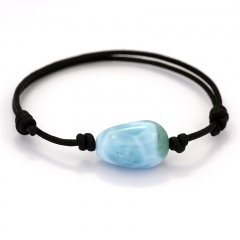 Pulsera de Algodn y 1 Larimar - 19 x 12 x 11 mm - 4.1 gr