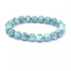 Pulsera de 20 cuentas de larimar - 16 cm - 26 gr