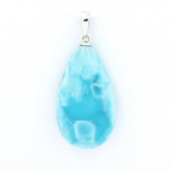 Colgante de Plata y 1 Larimar - 28 x 16 x 8 mm - 6.1 gr