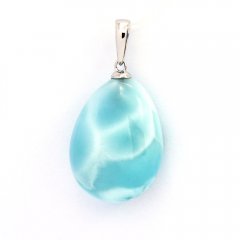 Colgante de Plata y 1 Larimar - 20 x 15 x 8 mm - 4.5 gr