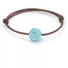 Pulsera de Algodn y 1 Larimar - 11.4 mm - 2.6 gr