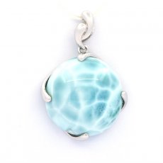 Colgante de Plata y 1 Larimar - 21 mm - 5.42 gr