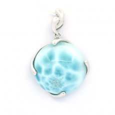 Colgante de Plata y 1 Larimar - 20.5 mm - 5.1 gr