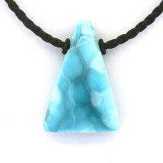 Collar de Algodn y 1 Larimar - 35 x 24 x 9.5 mm - 11.7 gr