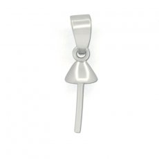 Colgante de Plata Rodiada para 1 Perla de 8 a 14 mm